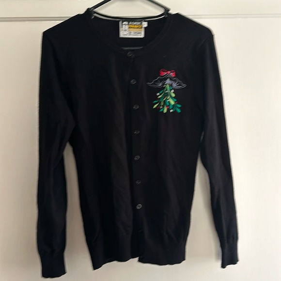 Gothmas, size medium cardigan. Perfect for a spooky babe Christmas 🖤❤️ - Picture 2 of 6